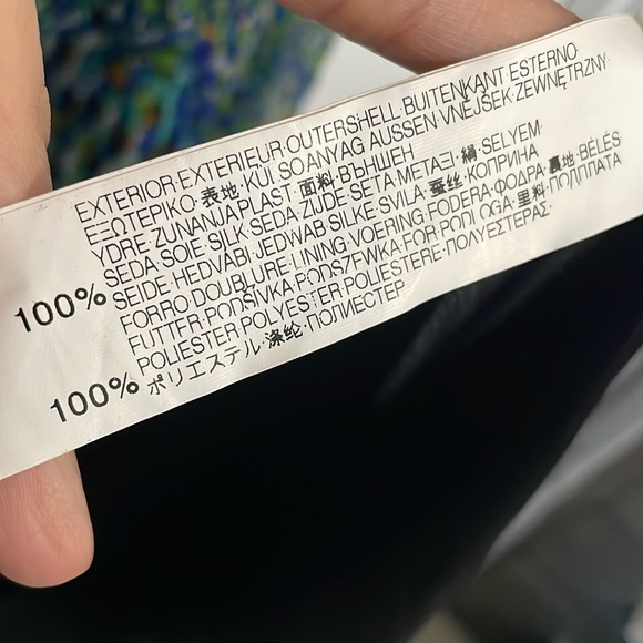 ZARA women’s Multicolor patterned Sleeveless silk Maxi Dress - Picture 7 of 7